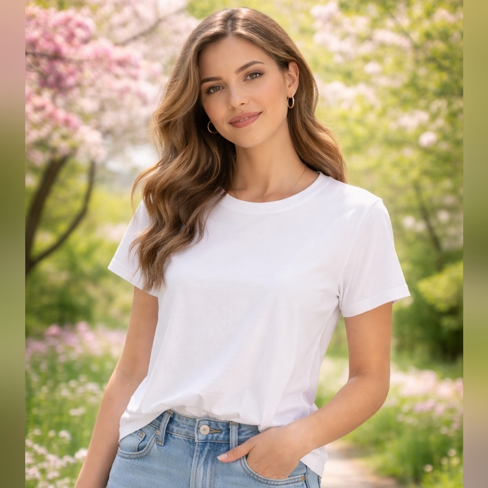 Calvin Klein Women's Classic White Short Sleeve Tee